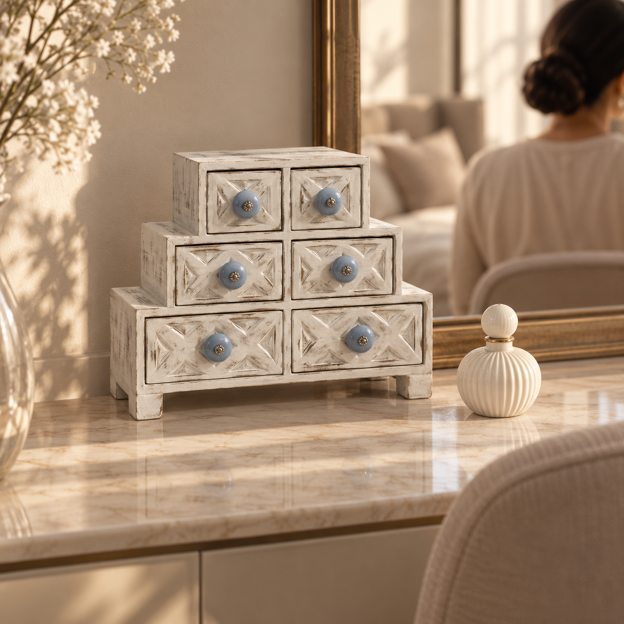 Sopana Ceramic Sky Knob in a luxury Dubai home