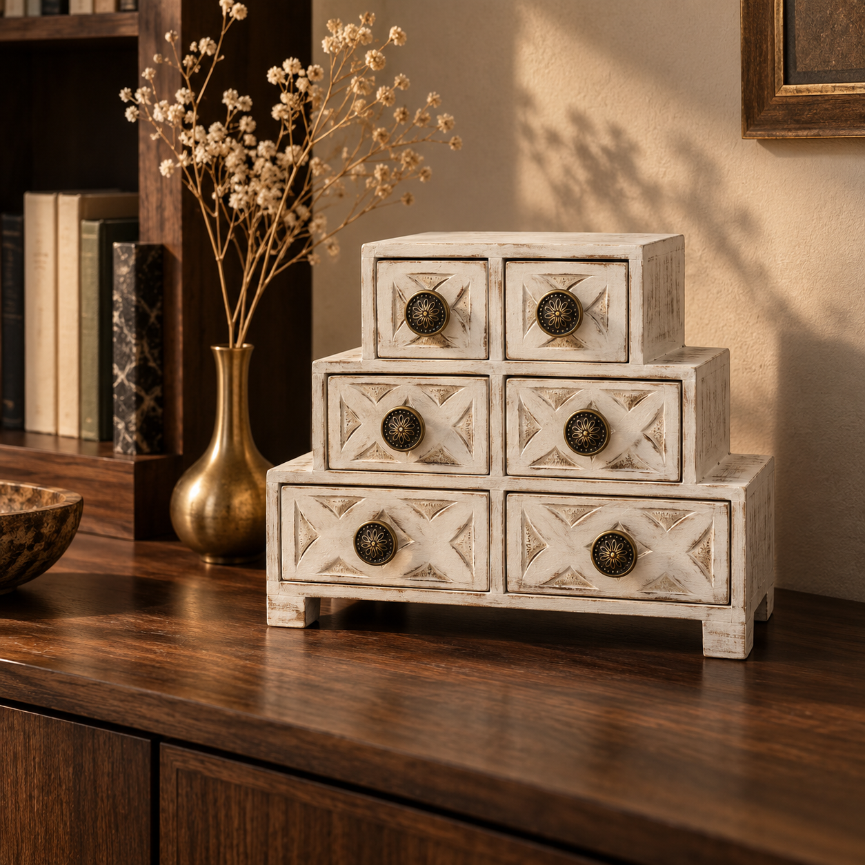 Sopana Antique Brass Knob in a luxury Dubai home