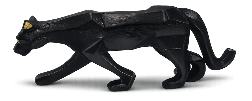The Shadow Walk black panther wood sculpture ELANORA Dubai