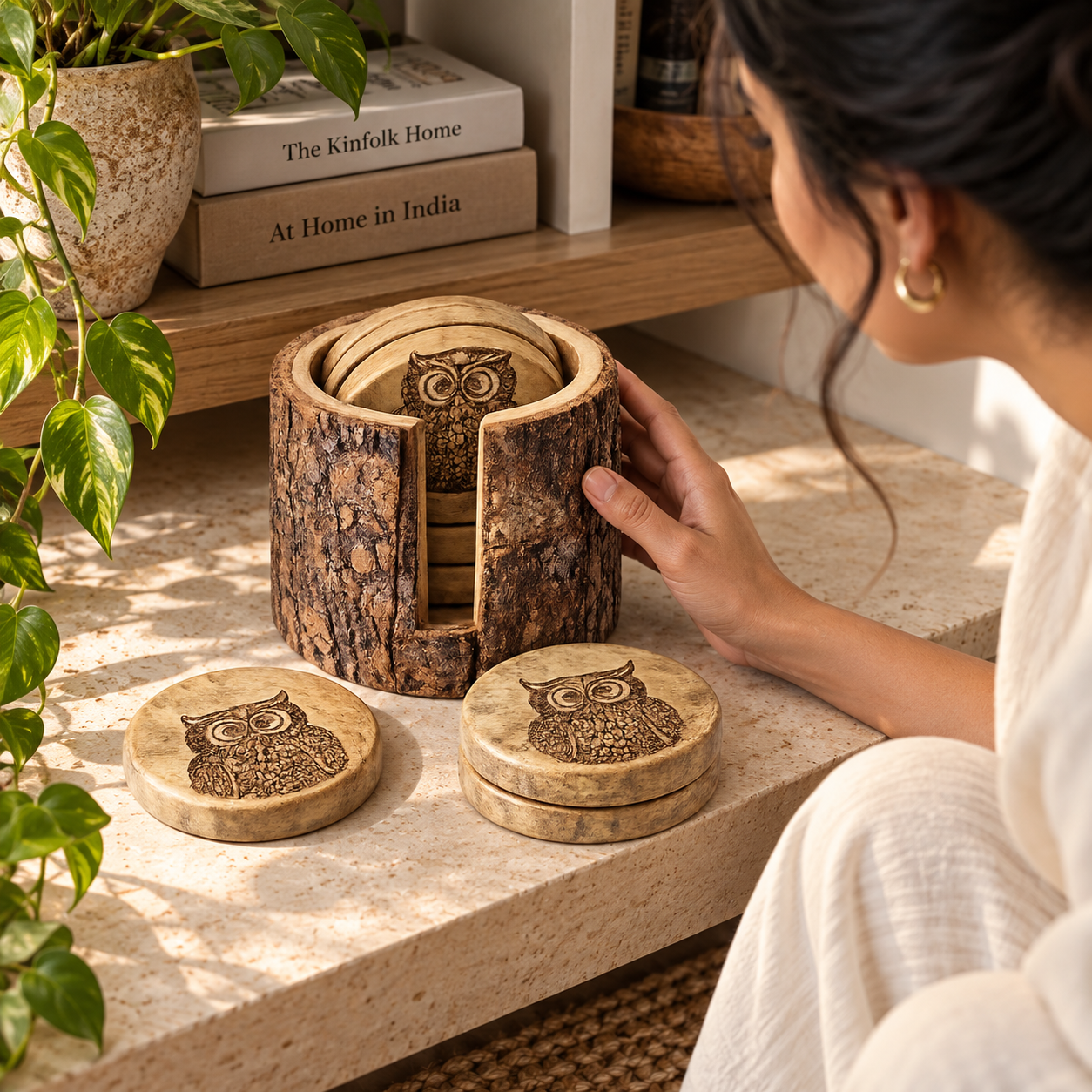 Vanika coasters in a luxury Dubai home