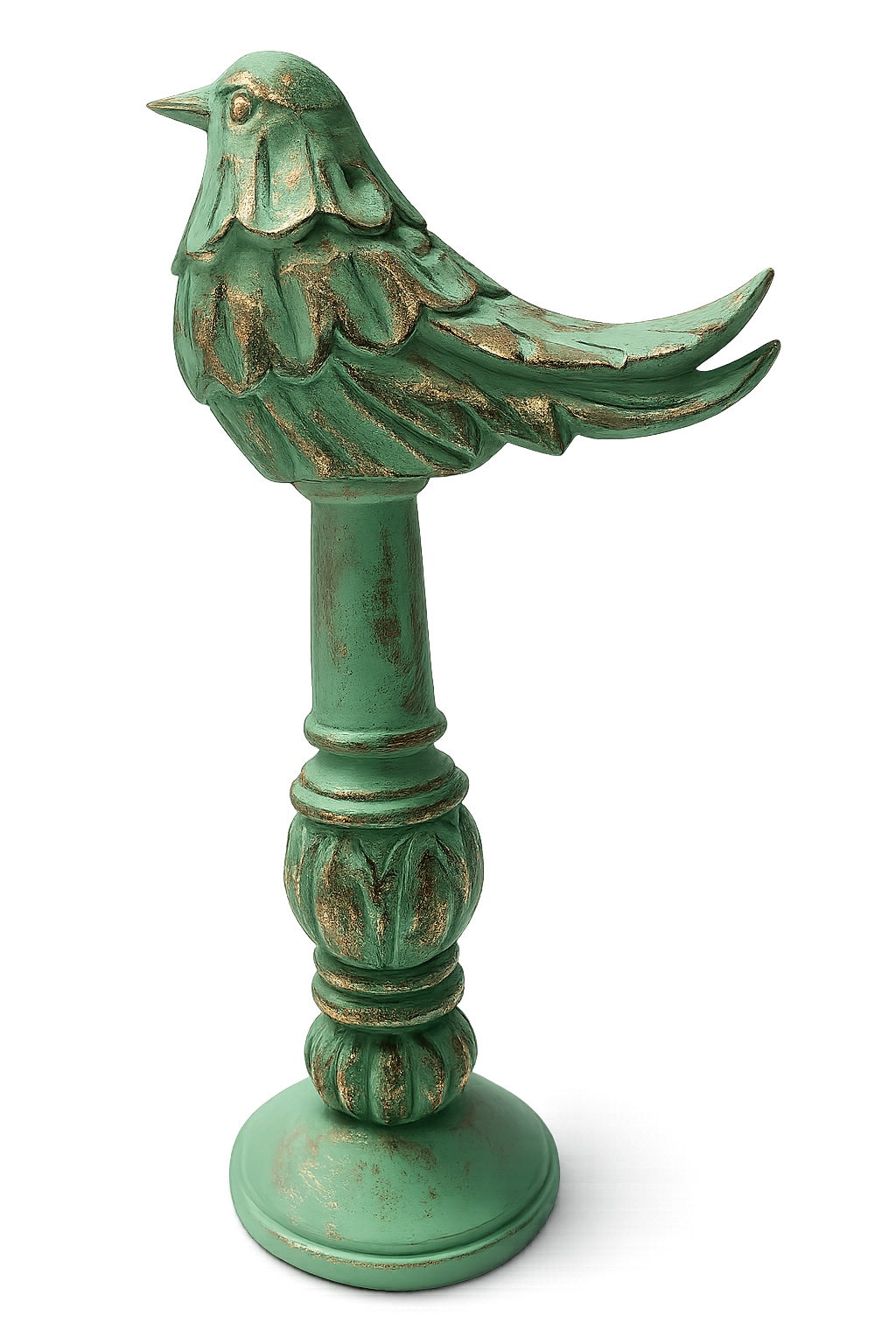 Vanaswara mint green bird wood sculpture ELANORA Dubai
