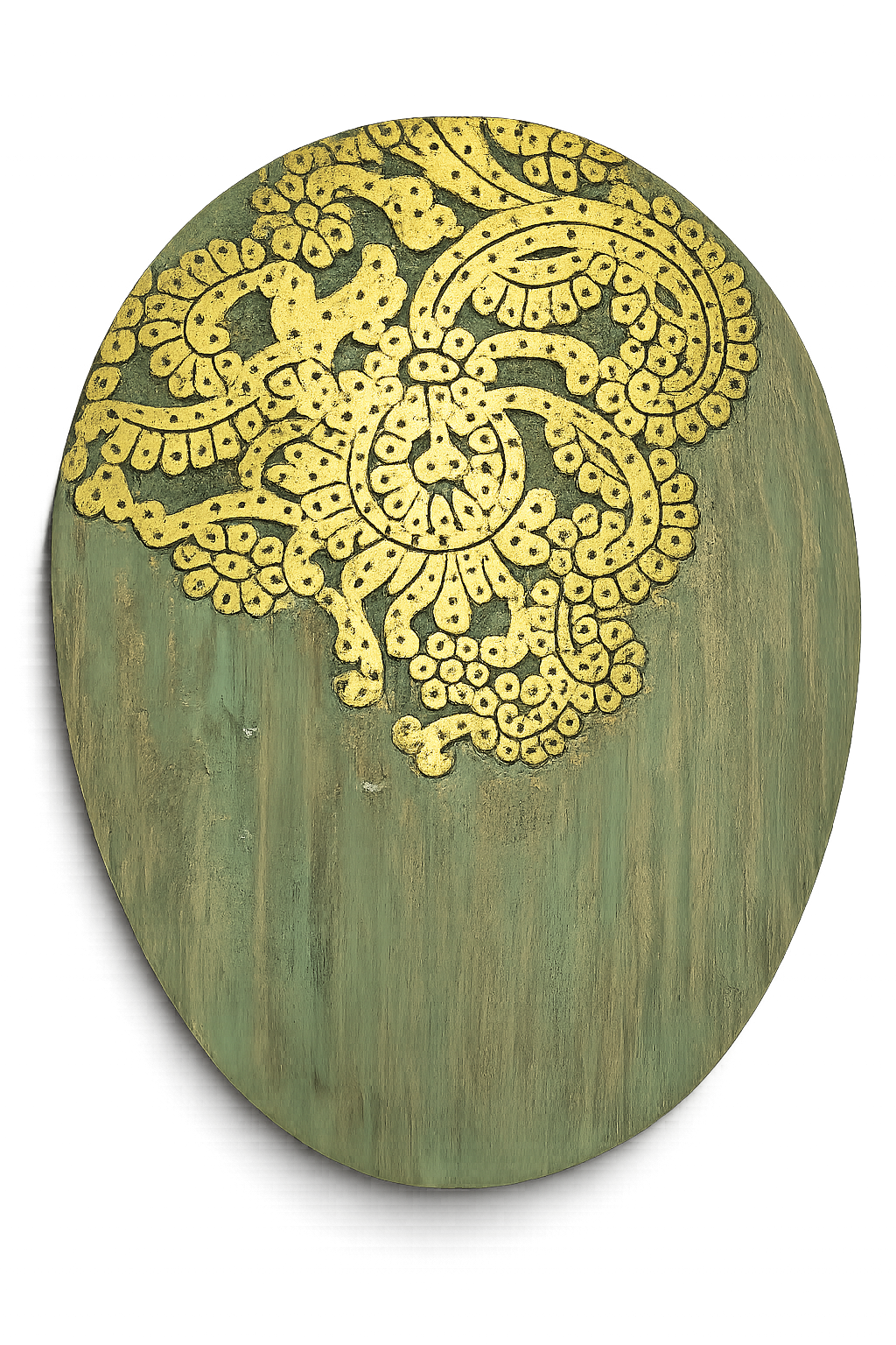 Vanya Aurelle portable table — mango wood teal gold mandala ELANORA Dubai