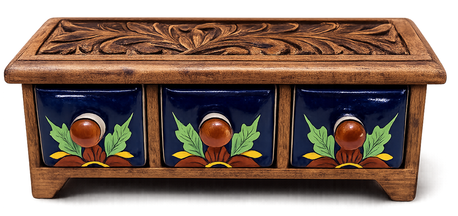 Vistara Indigo Floral drawer chest ELANORA Dubai